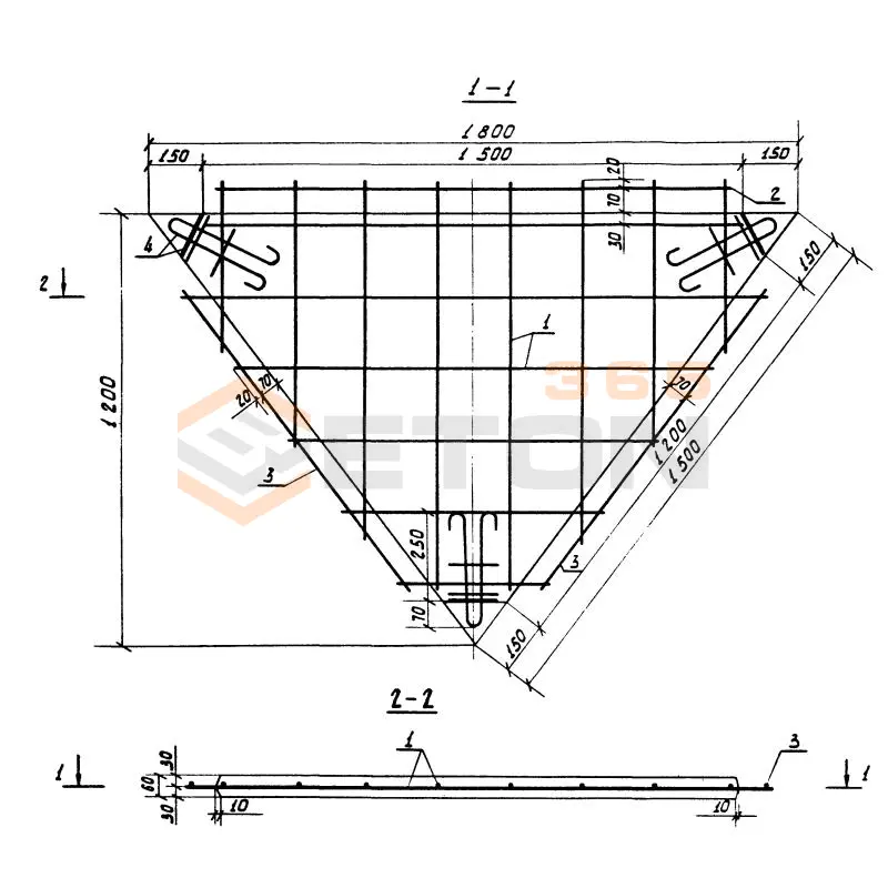 Плиты Серия 3.820.1-70 (3.820.1-32, 3.820-11) ПТВ 15