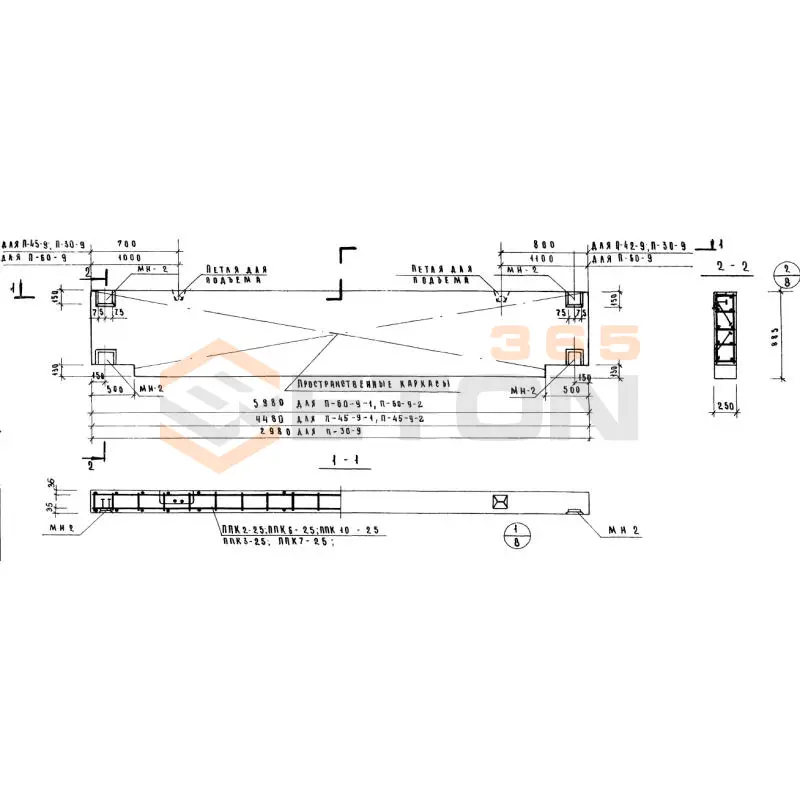 Панели подвала Серия ИИ 04-5 П 30-9