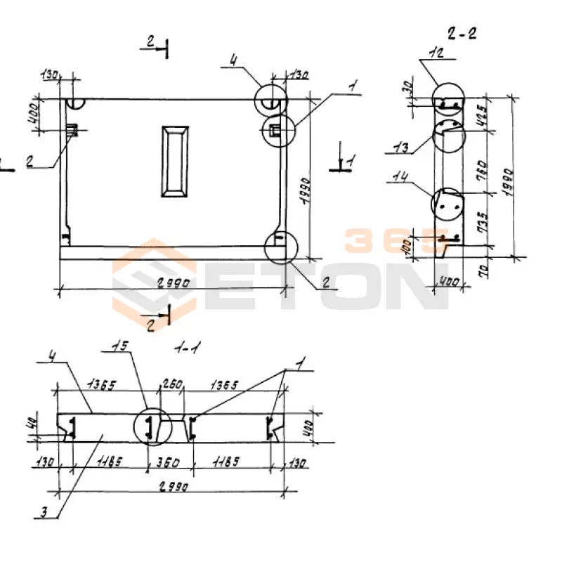 Панели опорные Серия 1.100.1-7 1НЧ 30-20-40-50 л