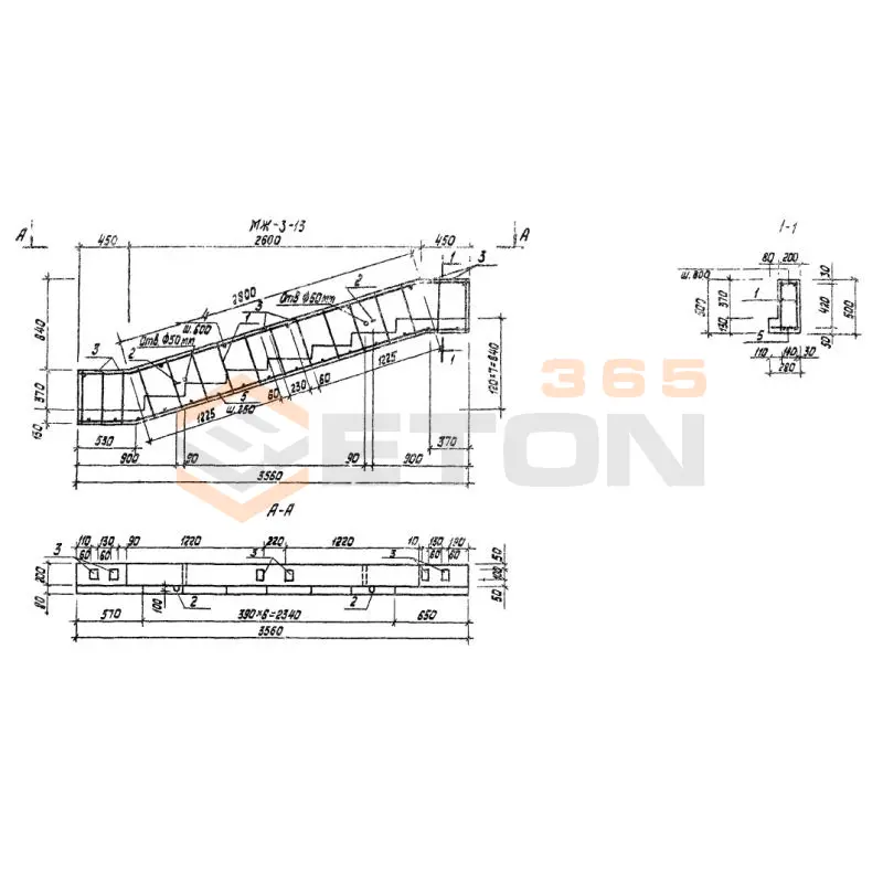 Лестничные косоуры ТП 310-4-1 МЖ 3-13 н