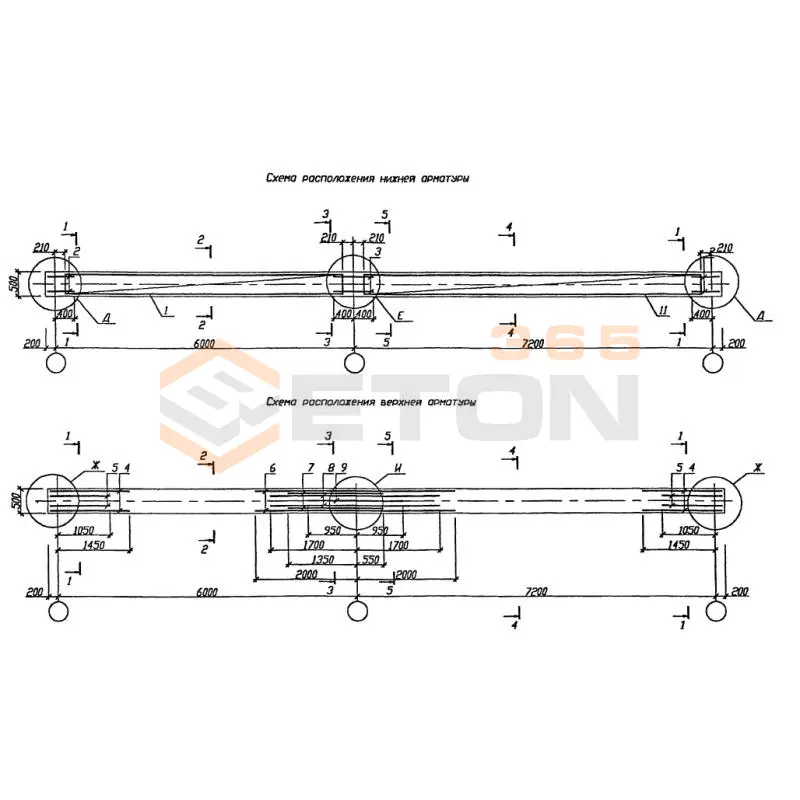 Ригели монолитные Серия Б1.020.1-7 1РС 72(60)-5-18 (Б1.020.1-7)