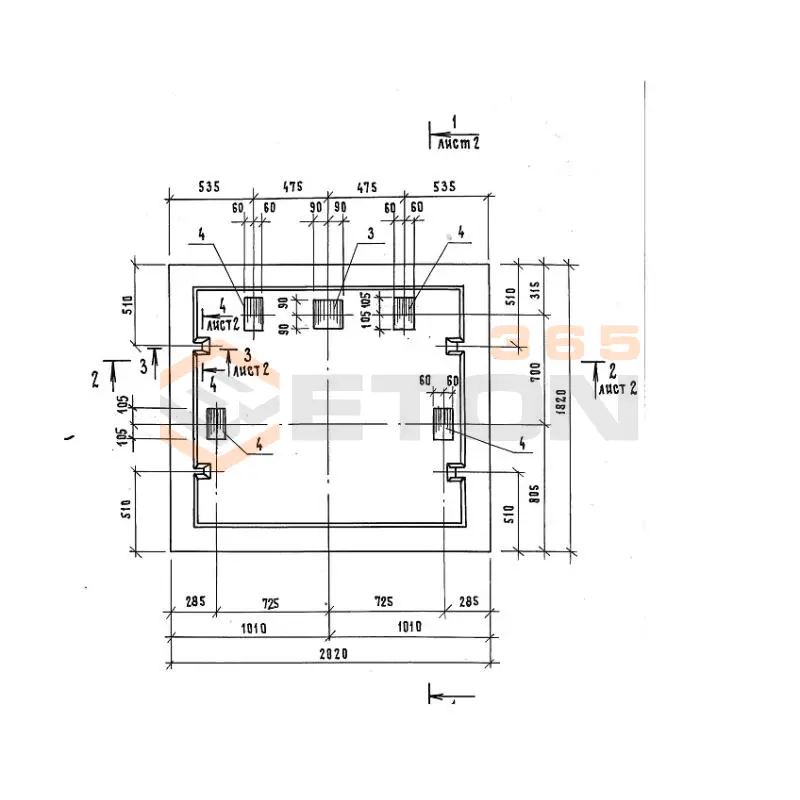 Плиты фундамента Серия 1.189.1-11 ПФ 18-20-40,1 (1.189.1-11)