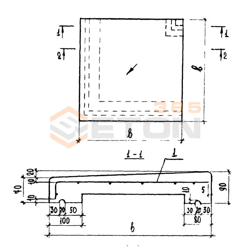Плиты парапетные Серия 1.238-1 АП 6-6-2