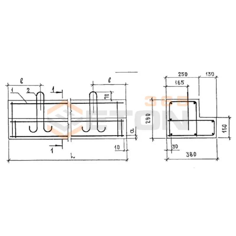 Перемычки балочные Серия 1.139-1 БГ 30