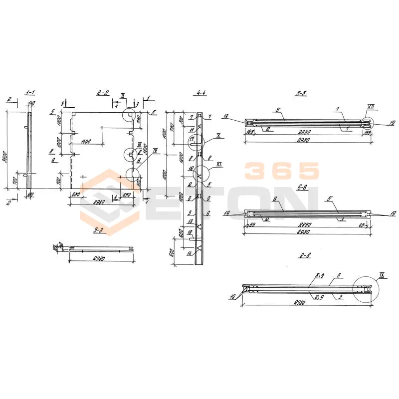 Панели стеновые плоские Серия 3.900.1-10 ПС 2-36 к у