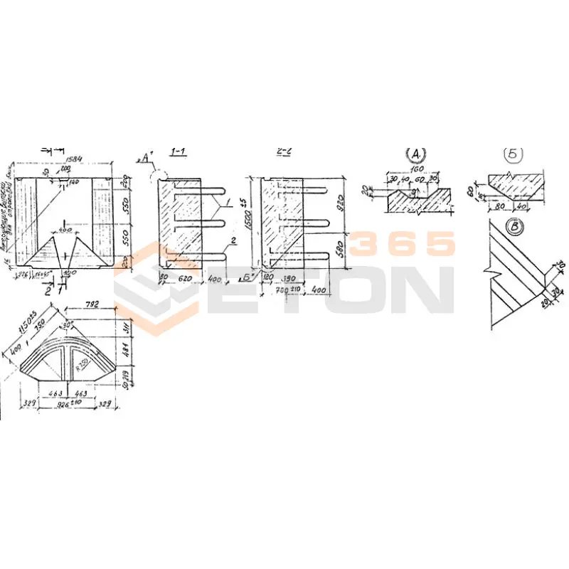 Блоки контурные Шифр 537 РЧ Б 3-115-5 м