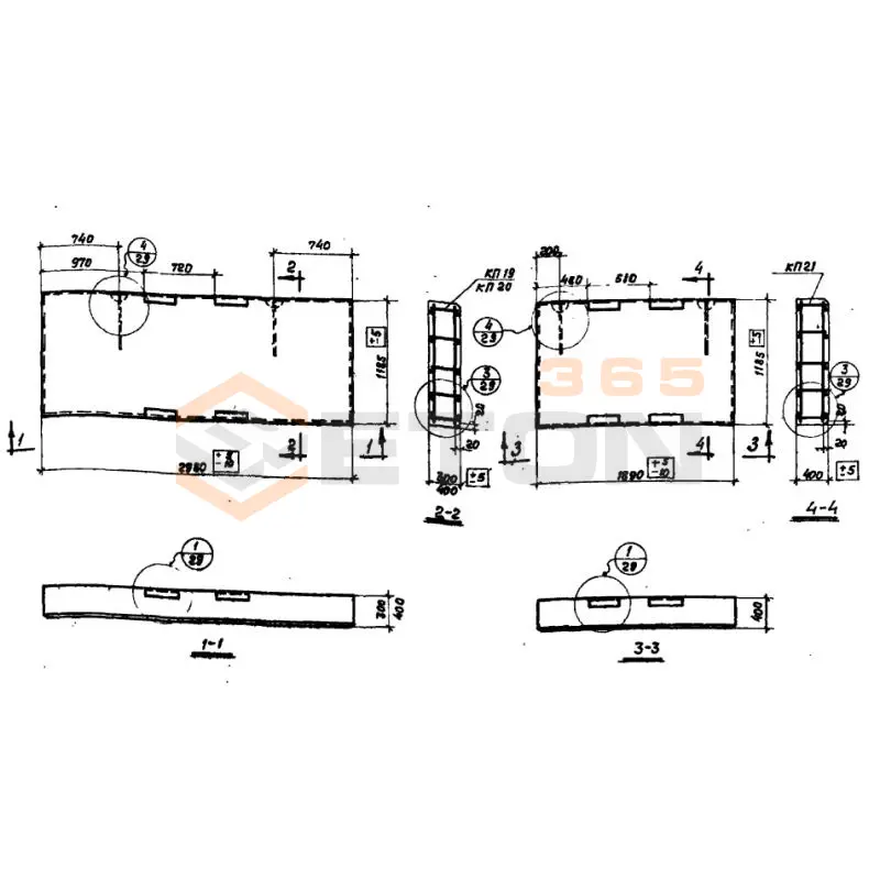 Панели стеновые Серия СТ 02-31 ПСЛ 40-2-1,2-1,9 (СТ 02-31)