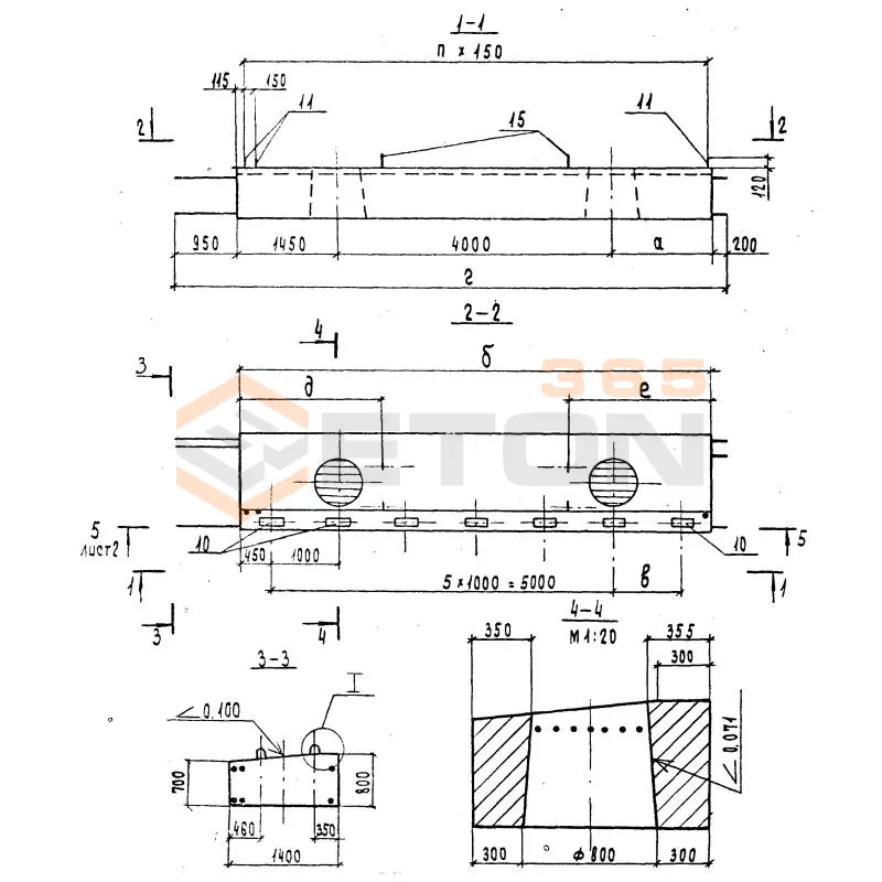 Блоки ригеля Серия 3.503.1-95 Р 4 ну