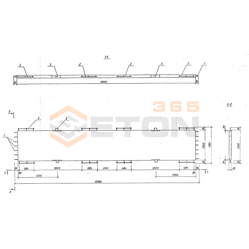Плиты Серия 3.820.1-70 (3.820.1-32, 3.820-11) ПВН 60-10-1