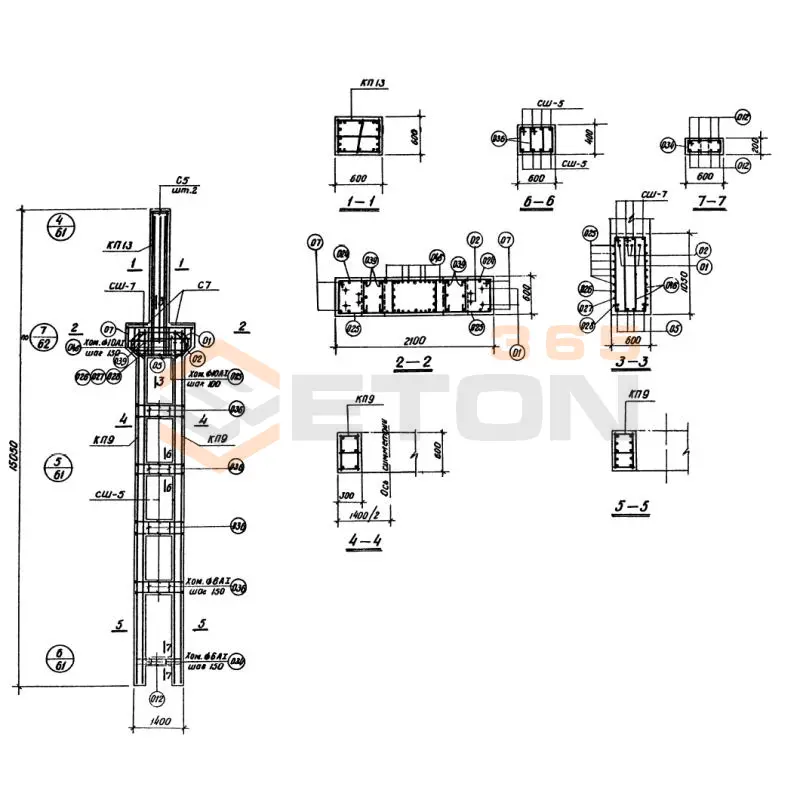 Колонны Серия КЭ 01-52 КД 12к-6
