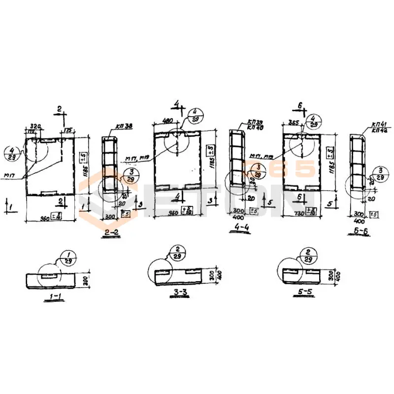 Панели стеновые Серия СТ 02-31 ПСЯ 30-2б-1,2-1,0 (СТ 02-31)