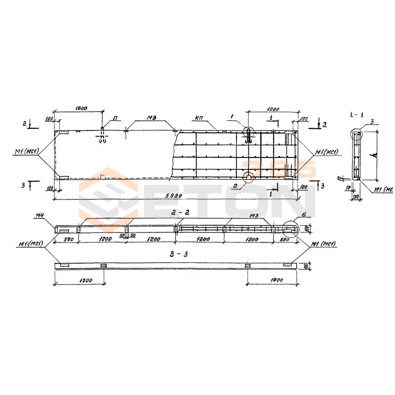 Панели стеновые Серия 1.432.1-34.94 ПС 60-9-1-2,33