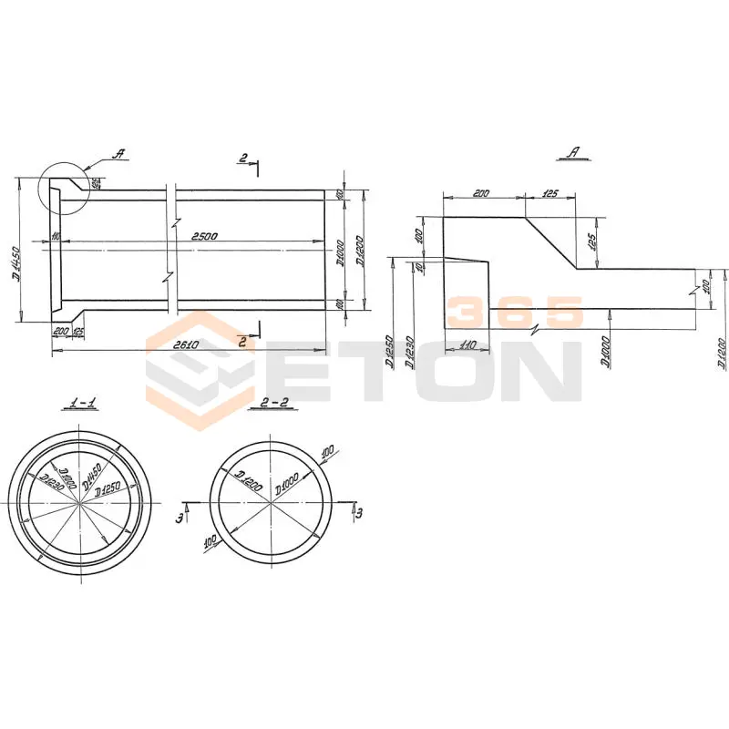 Трубы безнапорные раструбные Серия 3.820-7 РТ 10у-25