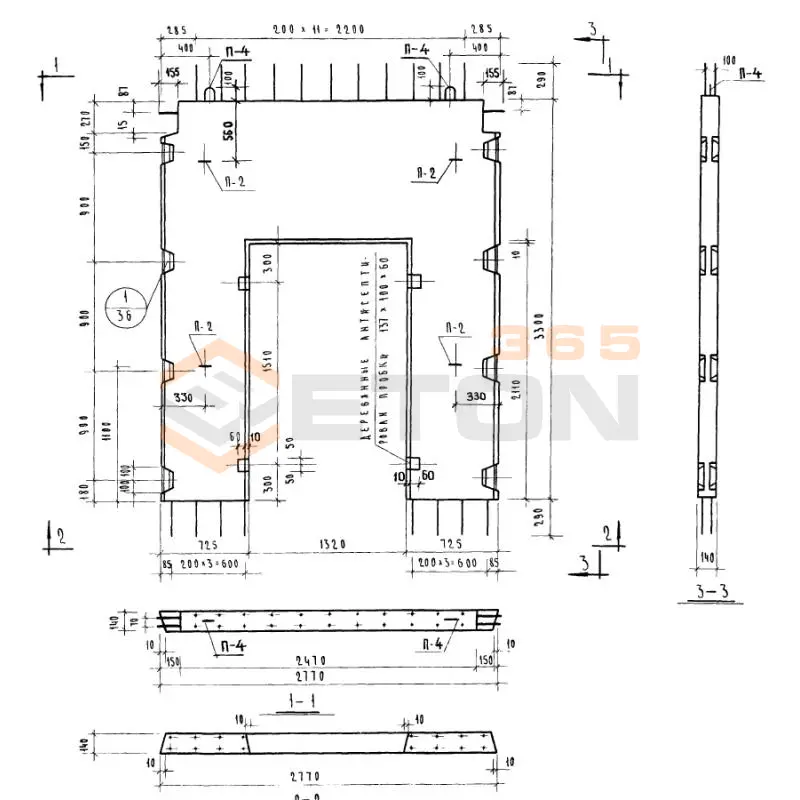 Диафрагмы жесткости Серия ИИ 04-6 Д 28-36 п (ИИ 04-6)