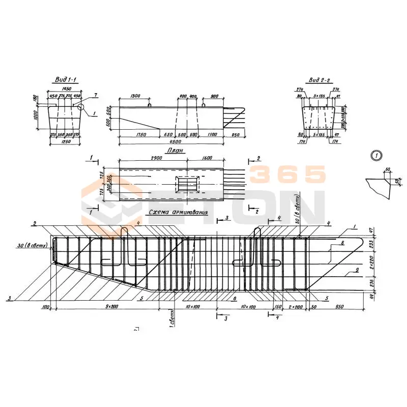 Блоки ригелей Серия 3.503.1-102 2БР 45-3-2 (3.503.1-102)