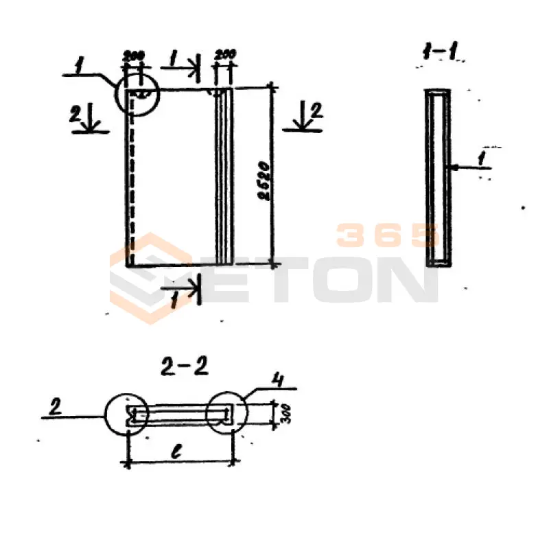 Блоки стеновые наружные ТП 213-2-183 СБН 12-25-3,0-7 я-2 п (ТП 213-2-183)