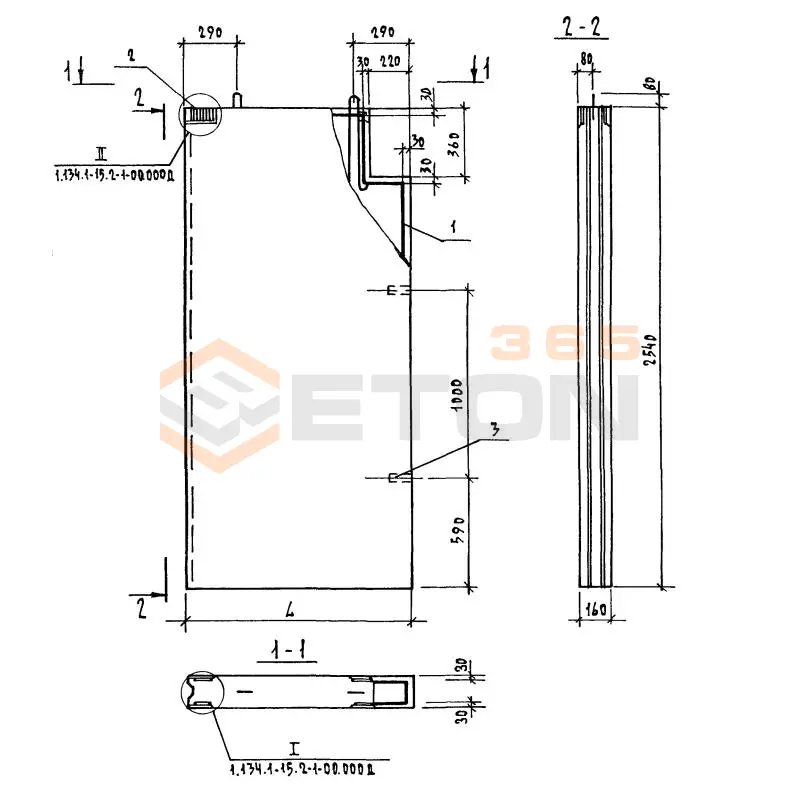 Блоки вентиляционные Серия 1.134.1-15 БВ 6-30-16-7,5 т-3