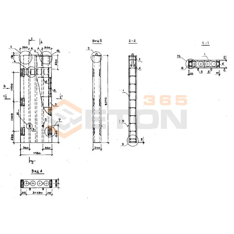 Вентблоки-диафрагмы жесткости Серия 1.034.1-1/90 ВД 33-12-30