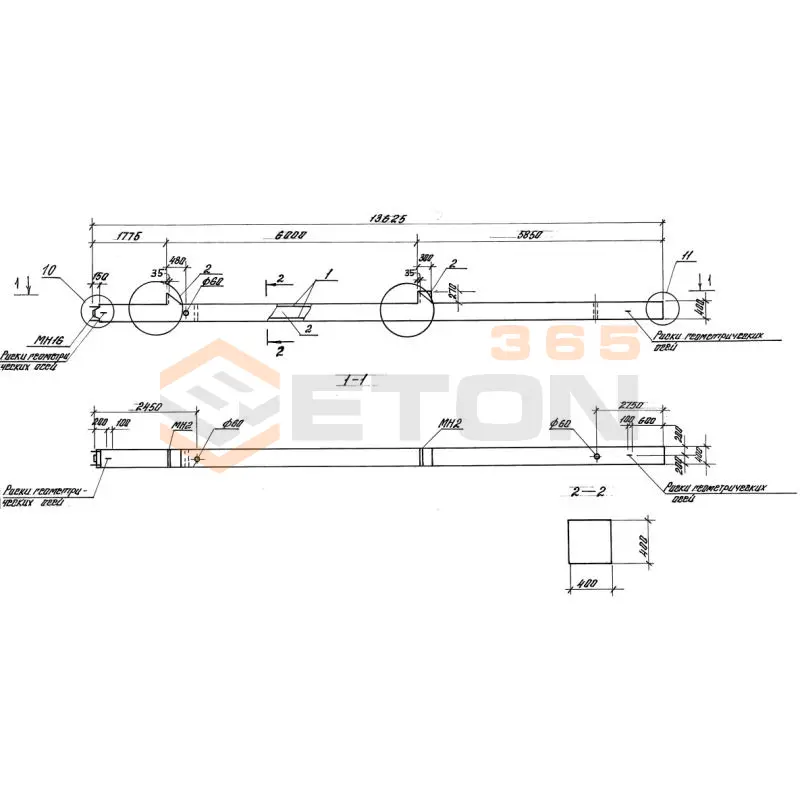 Колонны железобетонные. Высота этажей 6,0 и 7,2 м серия 1.420-35.95 ( 1.420-12, ИИ 23-3/70, ИИ 23-2/70, ИИ 23-1/70 ) К 27-1