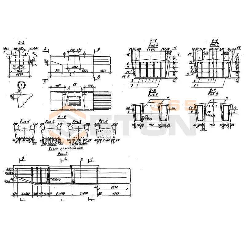 Блоки ригелей Серия 3.503.1-100 2РП 34-2 тАII