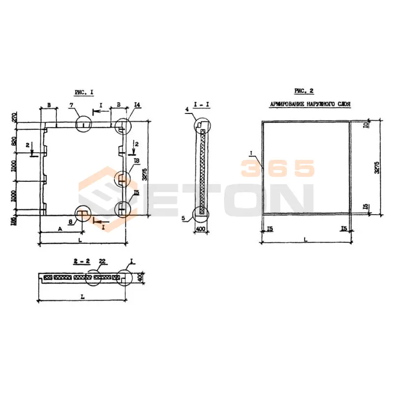 Панели наружных стен Серия 1.090.1-2с ПС 30-33-4 птс (1.090.1-2с)
