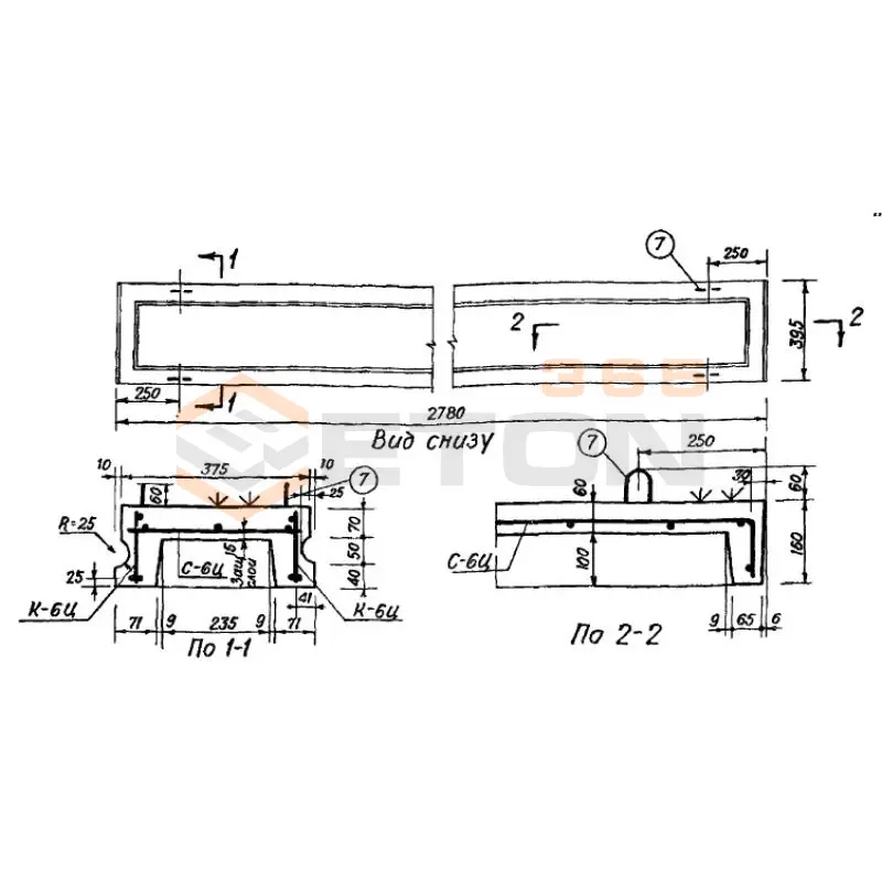 Панели для сборно-монолитных перекрытий Серия ИИ 01-02 ЦБ 1 (ИИ 01-02)