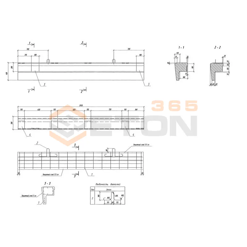 Блоки карнизные Серия 3.503.9-110.93 БК 2 н
