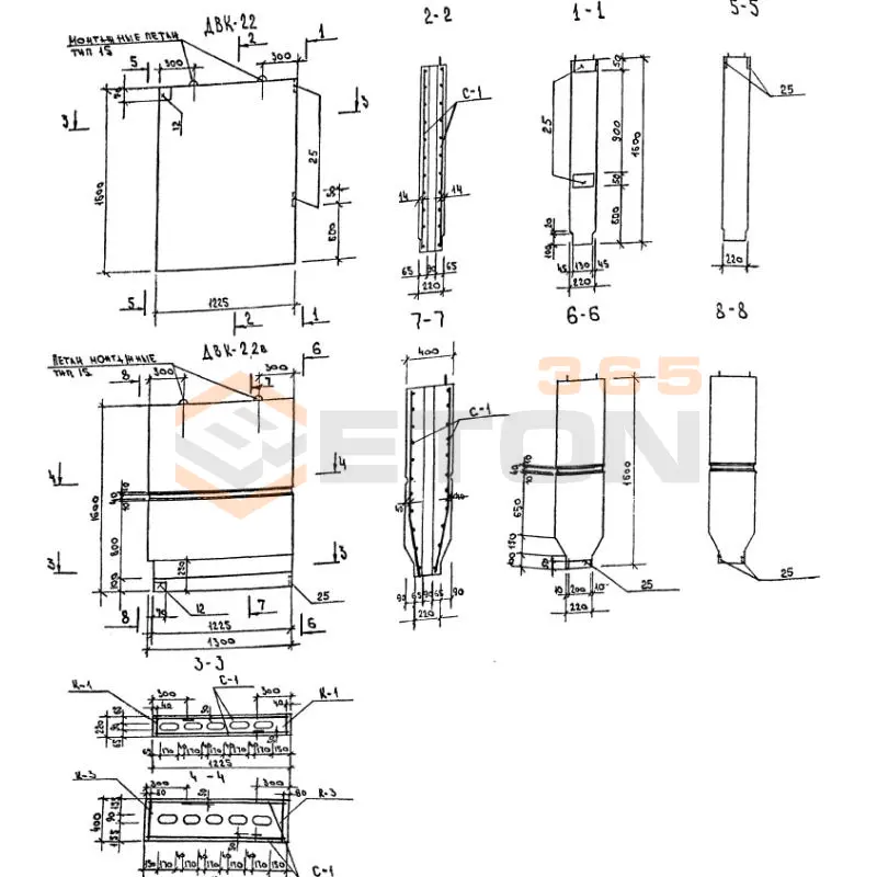 Панели дымовентиляционные Серия 1-335 ТулМ ДВК 22 (1-335 ТУЛМ)
