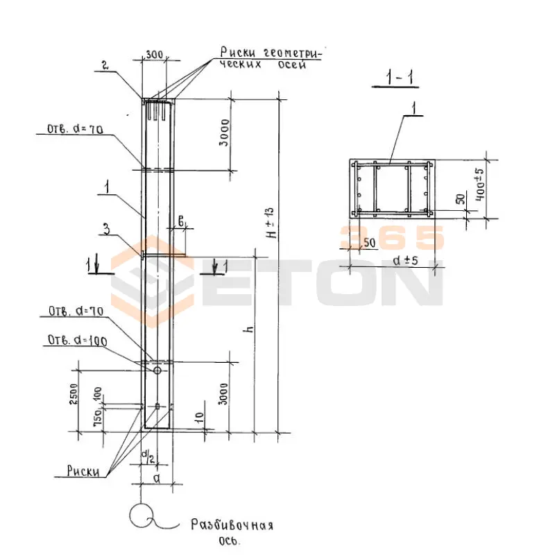 Колонны Серия 1.420-8/81 2КБ 5-60(60)-5-1