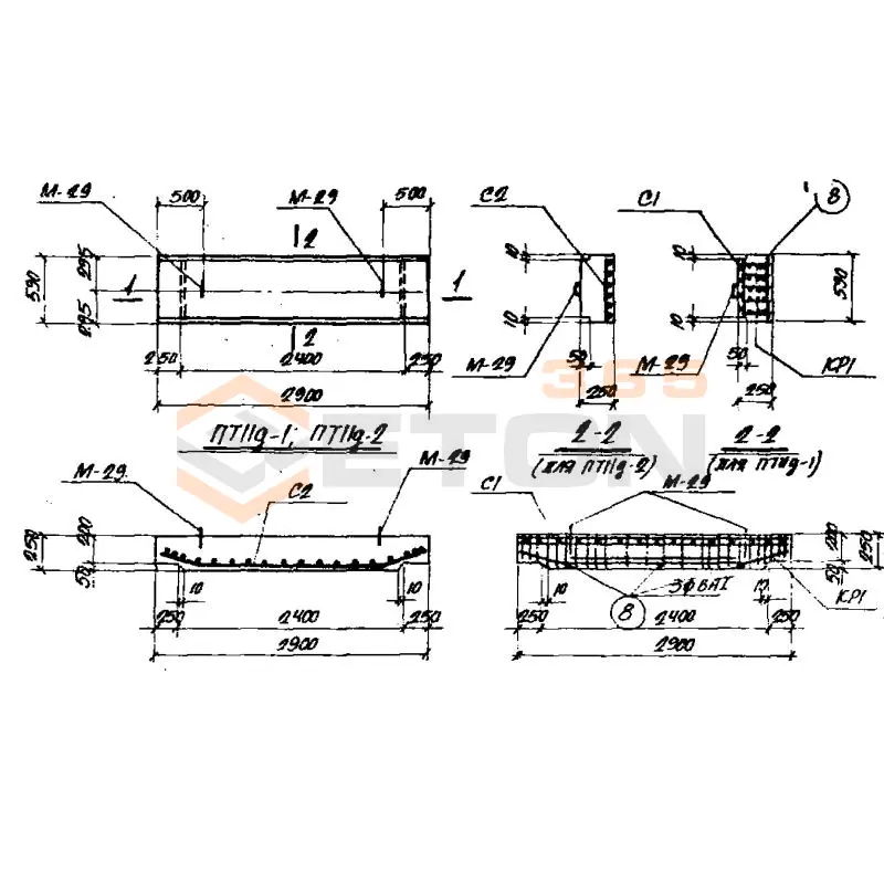 Плиты перекрытия серия ИС 01-05 ( НК 029-23:39 ) ПТ 11д-3