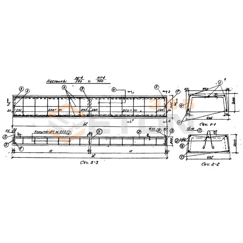 Настил коробчатый Серия В 86 Н 1-4-500 (В 86)