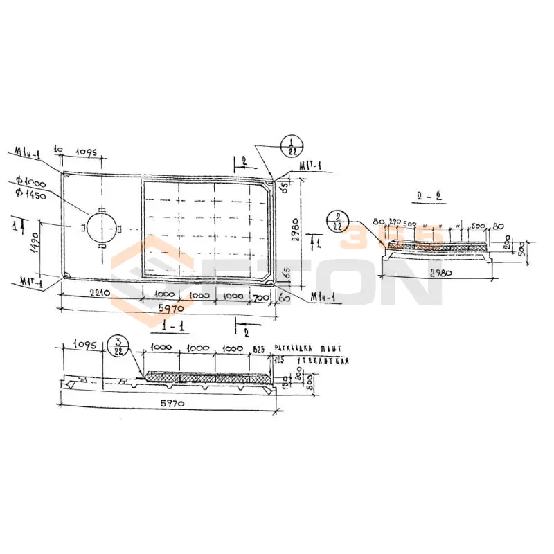 Плиты покрытия комплексные Шифр 912 КПВ 10-3 АIIIв Т М150 (Шифр 912)