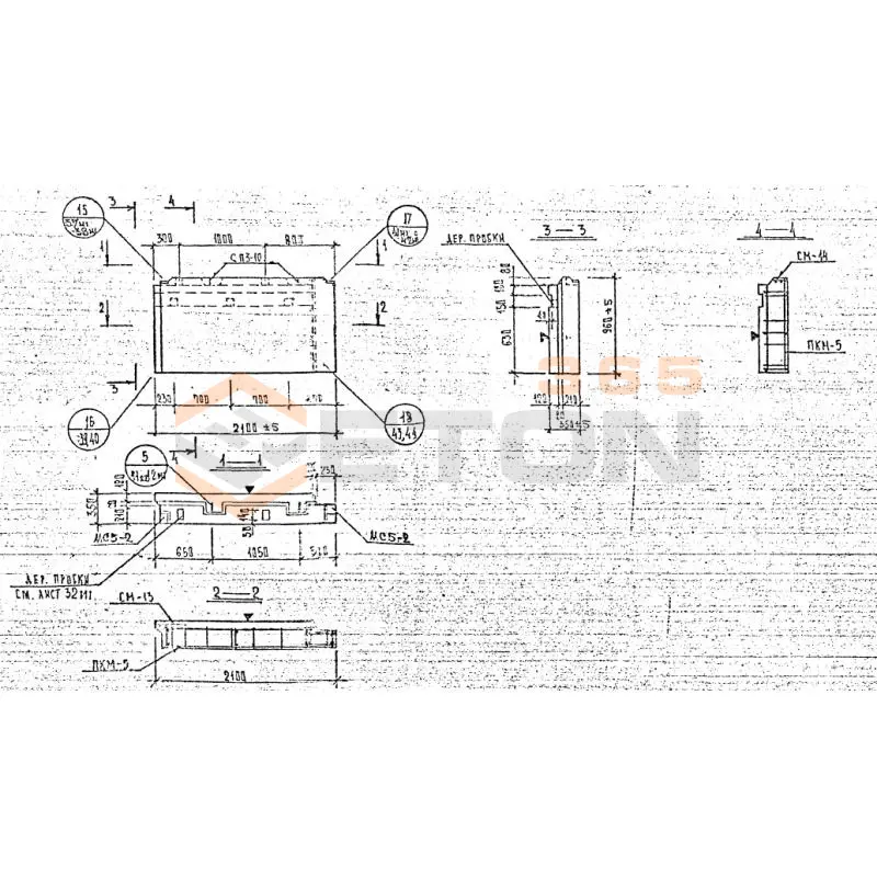 Панели наружных стен Серия 1.232 КЛ-2 НР 5-21-9-35 (1.232 КЛ-2)