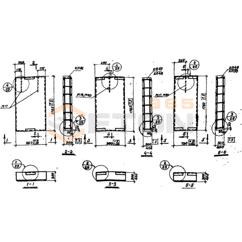 Панели стеновые Серия СТ 02-31 ПСЯ 30-2-1,8-0,75 (СТ 02-31)