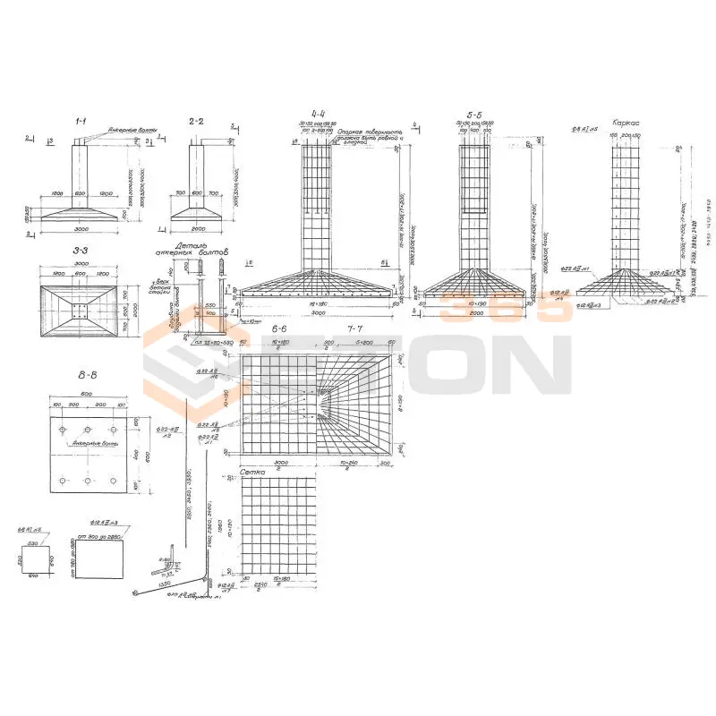 Блоки фундаментов Серия 3.501.2-123 Б 3-3,5
