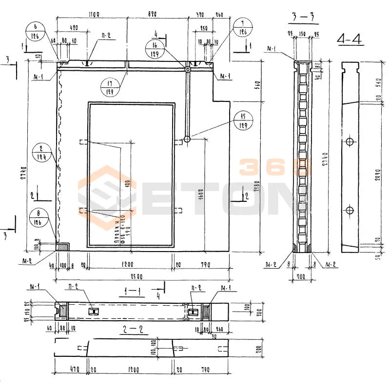 Блоки внутренних стен Серия 1.134-1 СБВ 25-2-28 т-7 (1.134-1)