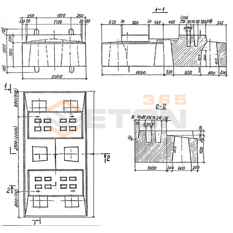 Насадки для устоев и промежуточных опор Серия 3.501.1-150 2НЩ