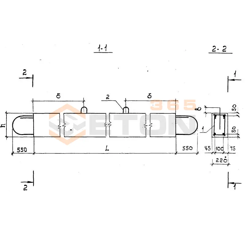 Балки подтротуарные Серия 3.503.1-55 БТ 6