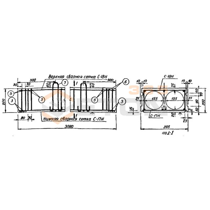 Панели с круглыми пустотами Серия ИИ 01-02 НБ 3 (ИИ 01-02)