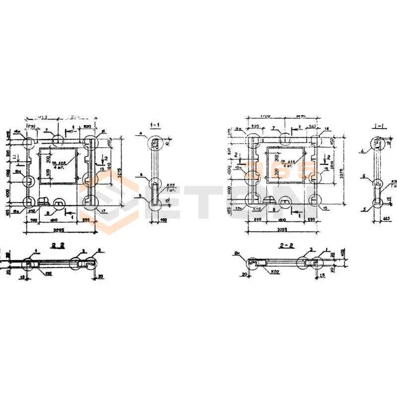 Панели наружных стен Серия 1.090.1-7с 2ПСО 33-33-4-2 пс (1.090.1-7с)