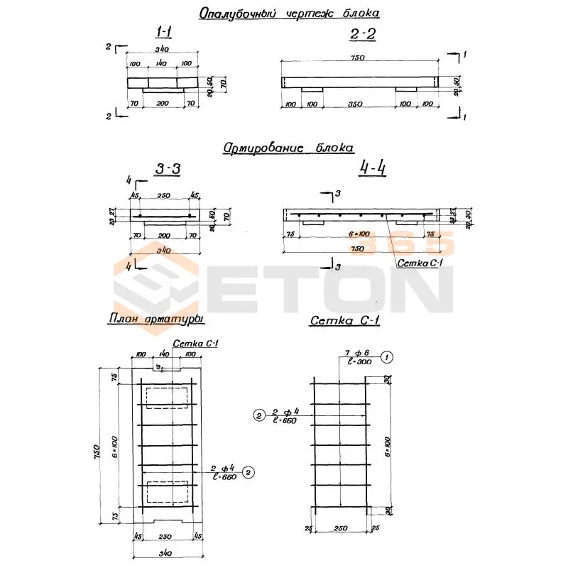 Плиты перекрытия междупутных лотков Альбом 3.501-68 КР 1 (крышка)