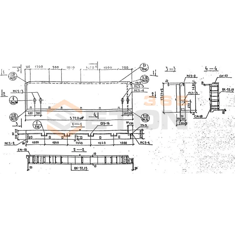 Панели наружных стен Серия 1.232 КЛ-2 НР 2-57-15-35 (1.232 КЛ-2)