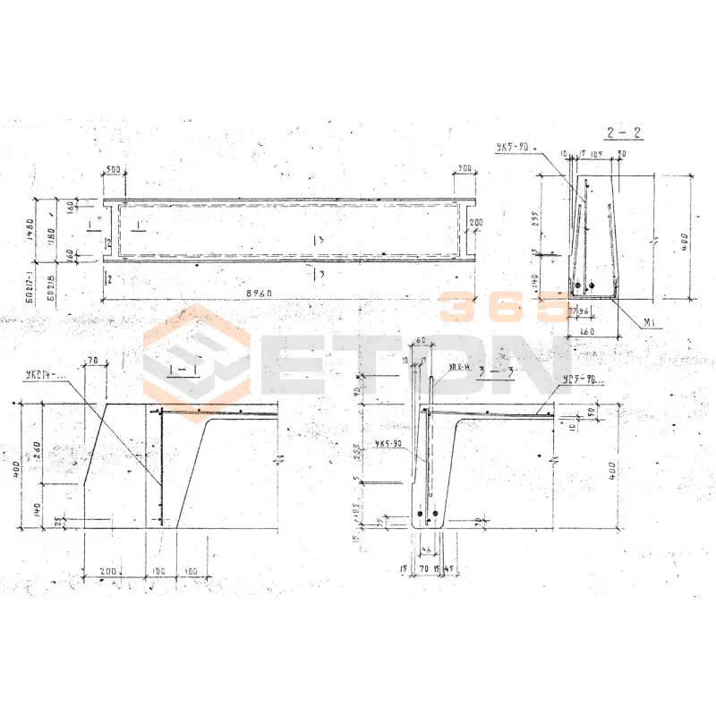Панели перекрытий ребристые Альбом ВИ 37-76 БП 217-1 (Альбом ВИ 37-76)