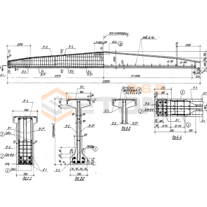 Балки Серия ПК 01-06 Б 4-24-2