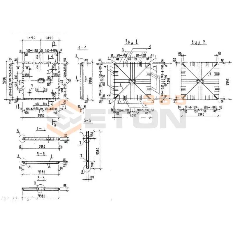Одномодульные панели перекрытия Серия КУБ 2,5 МПС 30-30-16