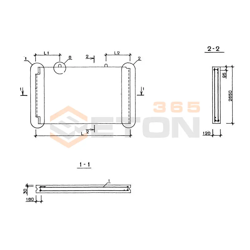 Панели внутренних поперечных стен Серия 1.131-2/82 В 2,3-70-27-12-1
