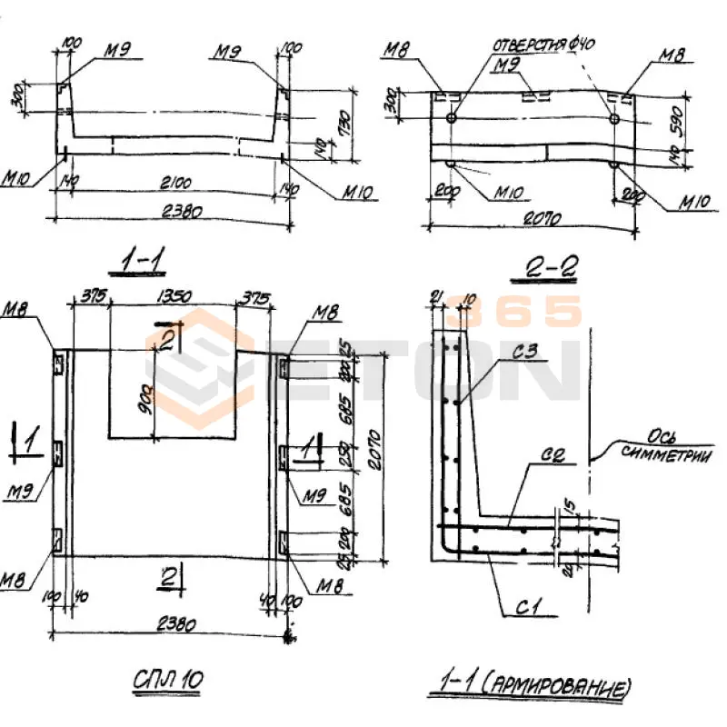 Панели стеновые ТП 905-7 СПЛ 10 (ТП 905-7)