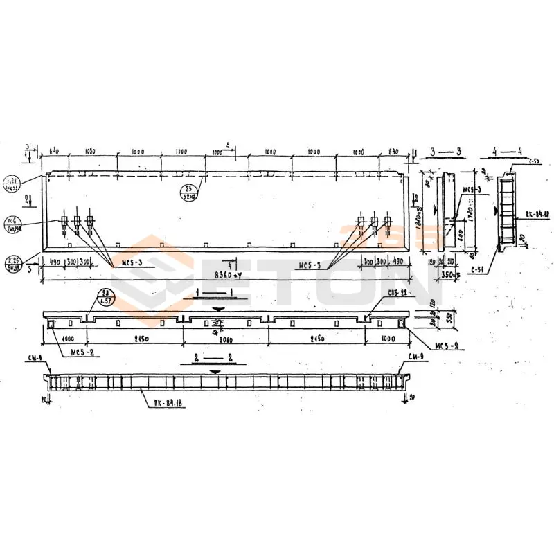 Панели наружных стен Серия 1.232 КЛ-2 НР 1-84-18-35 (1.232 КЛ-2)