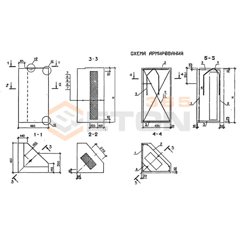 Панели стеновые трехслойные Серия 1.232.1-7 3ПСТ 46-210-30 л