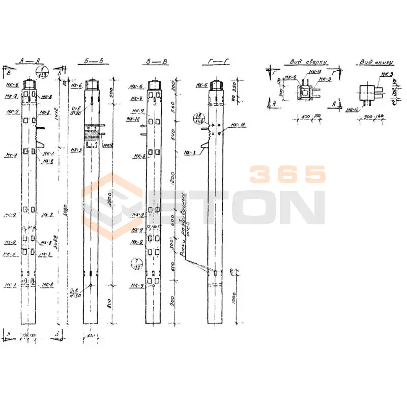 Колонны Серия ИИС 04-2 СКН 2-20-51-3 а (ИИС 04-2)
